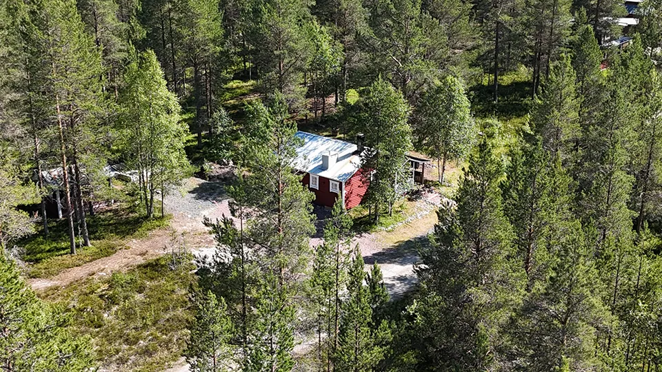 Pinewood Cabins - Cabin 1 Harren seen from above